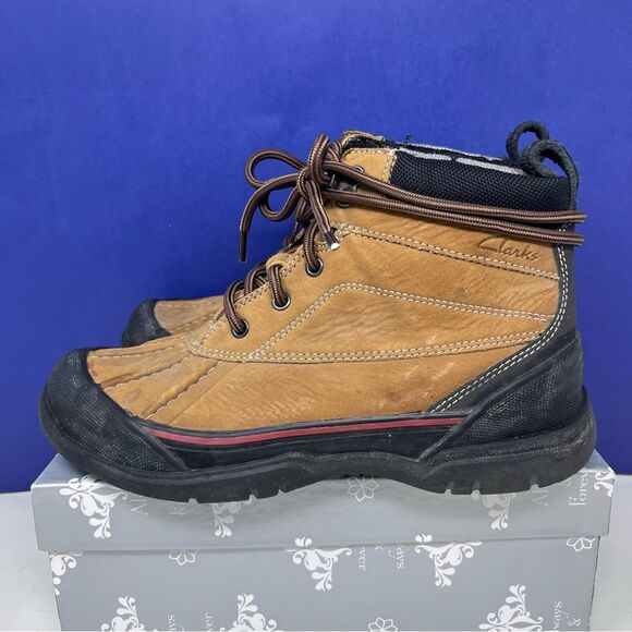Clark's Men Waterproof Ankle Hiking Boots Brown 7 - Picture 4 of 12
